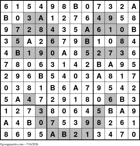 The grouppuzzles.com Answer grid for the tpsmith puzzle for Thursday July 16, 2026