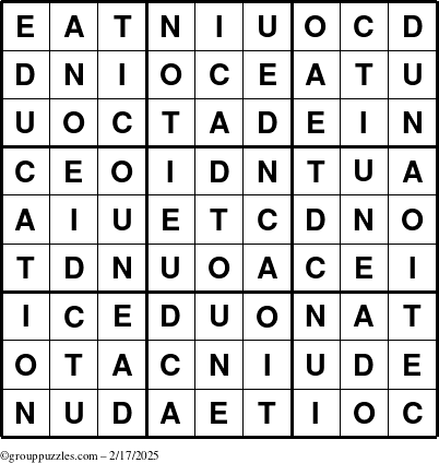 The grouppuzzles.com Answer grid for the Education-c1 puzzle for Monday February 17, 2025