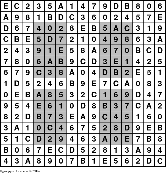 The grouppuzzles.com Answer grid for the HyperSudoku-15 puzzle for Friday January 2, 2026