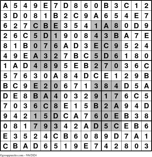 The grouppuzzles.com Answer grid for the HyperSudoku-15 puzzle for Friday September 6, 2024