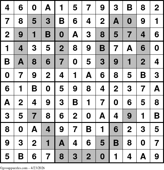 The grouppuzzles.com Answer grid for the tpsmith puzzle for Thursday April 23, 2026
