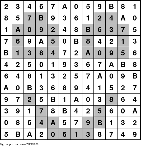 The grouppuzzles.com Answer grid for the tpsmith puzzle for Thursday February 19, 2026