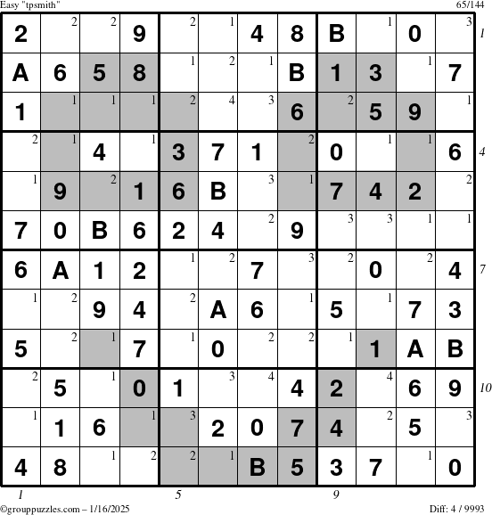 The grouppuzzles.com Easy tpsmith puzzle for Thursday January 16, 2025, suitable for printing, with all 4 steps marked