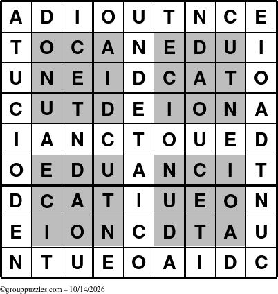 The grouppuzzles.com Answer grid for the HyperEducation-i23 puzzle for Wednesday October 14, 2026