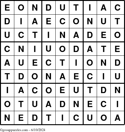 The grouppuzzles.com Answer grid for the Education-c1 puzzle for Monday June 10, 2024