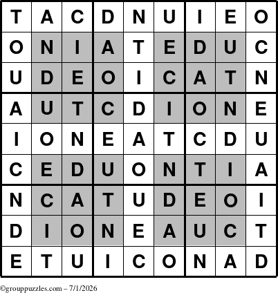 The grouppuzzles.com Answer grid for the HyperEducation-i23 puzzle for Wednesday July 1, 2026