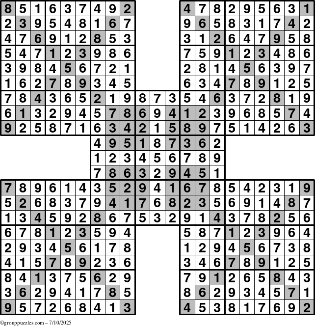 The grouppuzzles.com Answer grid for the cover-HyperXtreme puzzle for Thursday July 10, 2025