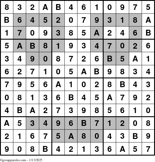 The grouppuzzles.com Answer grid for the tpsmith-serious puzzle for Monday January 13, 2025