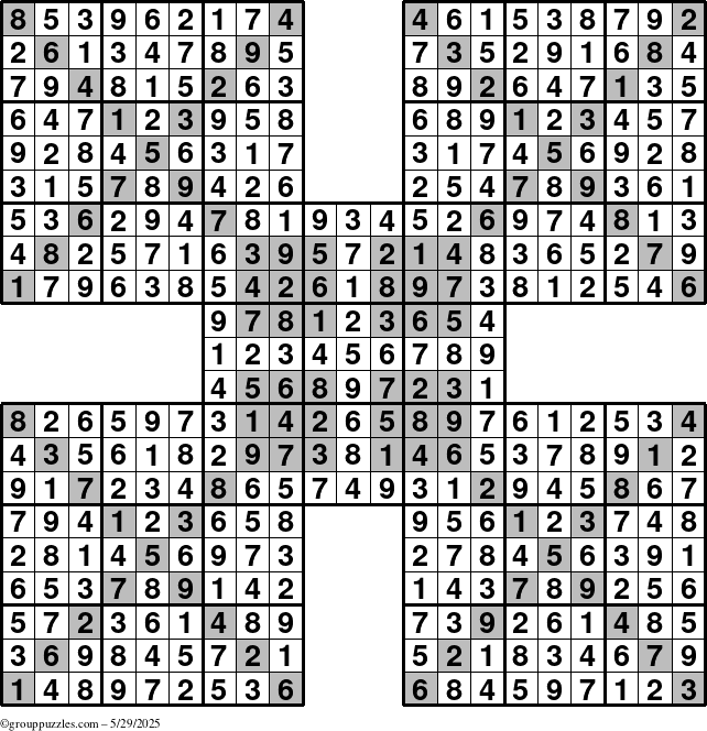 The grouppuzzles.com Answer grid for the cover-HyperXtreme puzzle for Thursday May 29, 2025