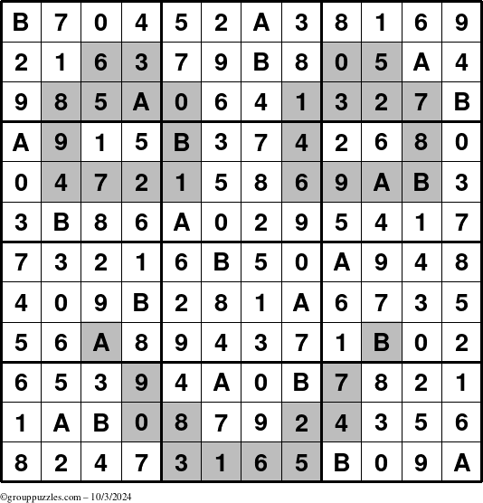 The grouppuzzles.com Answer grid for the tpsmith puzzle for Thursday October 3, 2024