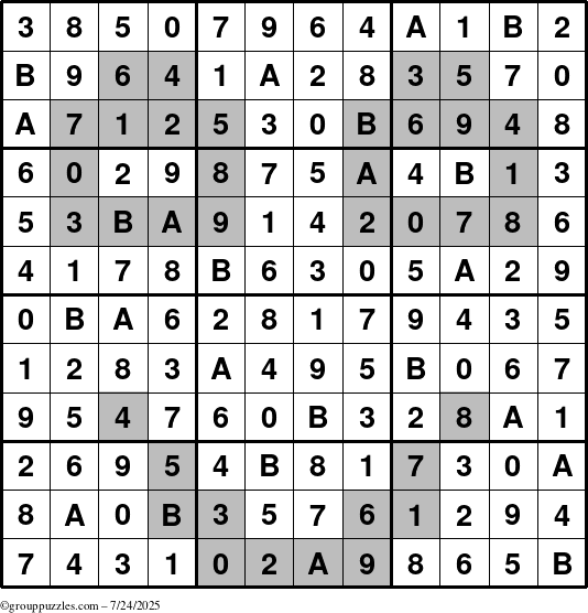 The grouppuzzles.com Answer grid for the tpsmith puzzle for Thursday July 24, 2025