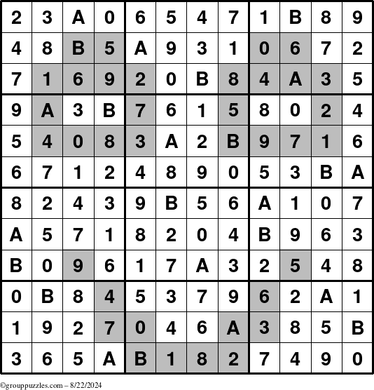 The grouppuzzles.com Answer grid for the tpsmith puzzle for Thursday August 22, 2024