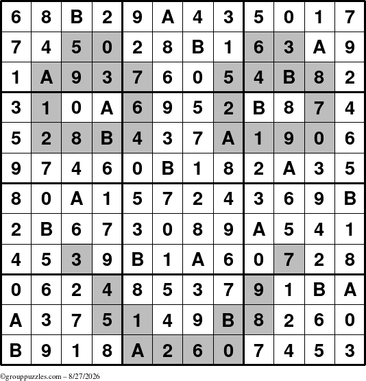 The grouppuzzles.com Answer grid for the tpsmith puzzle for Thursday August 27, 2026