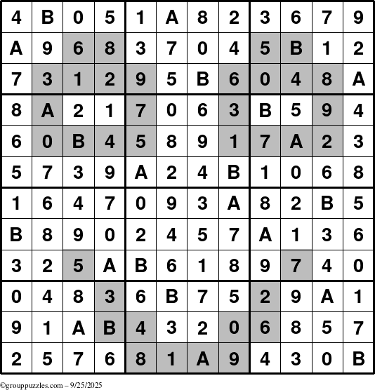 The grouppuzzles.com Answer grid for the tpsmith puzzle for Thursday September 25, 2025