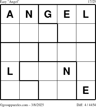 The grouppuzzles.com Easy Angel puzzle for Saturday March 8, 2025