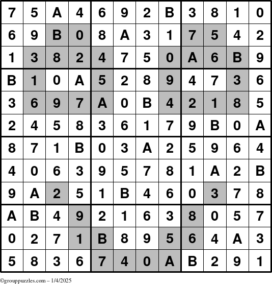 The grouppuzzles.com Answer grid for the tpsmith puzzle for Saturday January 4, 2025