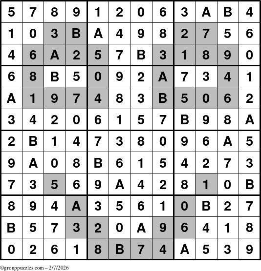 The grouppuzzles.com Answer grid for the tpsmith puzzle for Saturday February 7, 2026