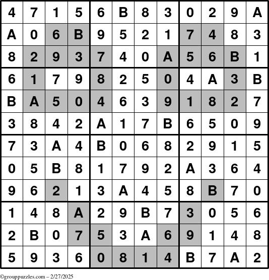 The grouppuzzles.com Answer grid for the tpsmith puzzle for Thursday February 27, 2025