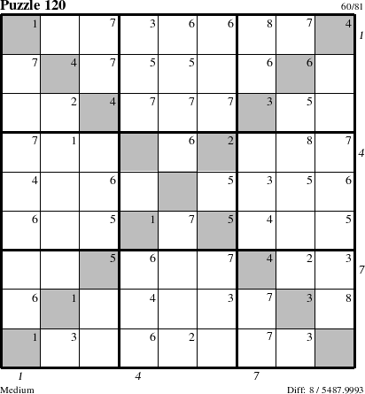 Step-by-Step Instructions for Puzzle 120 with all 8 steps marked