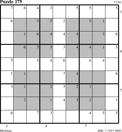 Step-by-Step Instructions for Puzzle 175 with all 7 steps marked