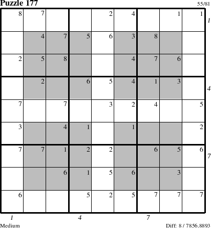 Step-by-Step Instructions for Puzzle 177 with all 8 steps marked