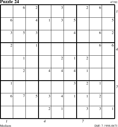 Step-by-Step Instructions for Puzzle 24 with all 7 steps marked