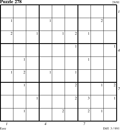 Step-by-Step Instructions for Puzzle 278 with all 3 steps marked