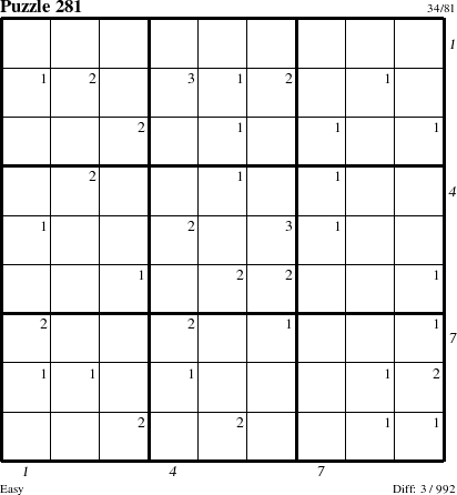 Step-by-Step Instructions for Puzzle 281 with all 3 steps marked