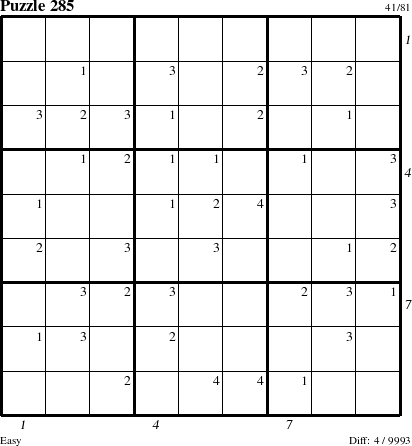 Step-by-Step Instructions for Puzzle 285 with all 4 steps marked