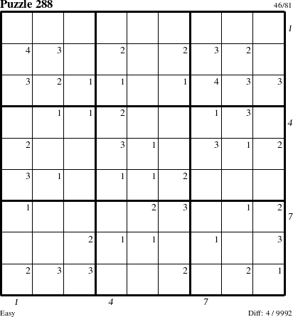 Step-by-Step Instructions for Puzzle 288 with all 4 steps marked