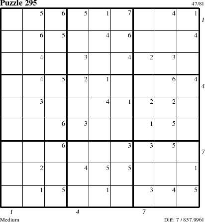 Step-by-Step Instructions for Puzzle 295 with all 7 steps marked