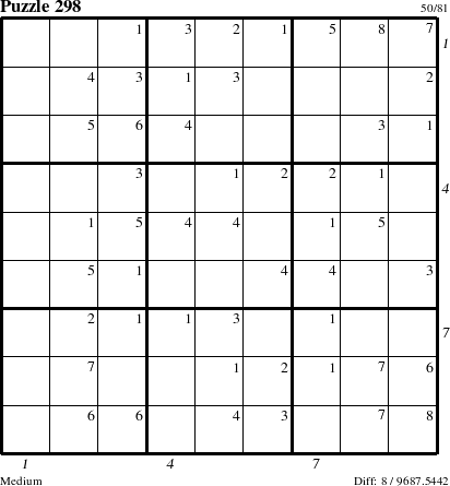 Step-by-Step Instructions for Puzzle 298 with all 8 steps marked