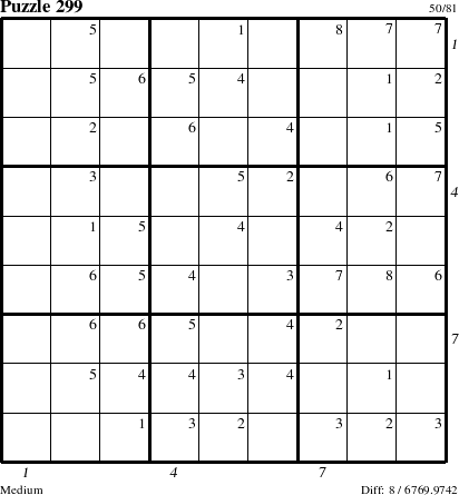 Step-by-Step Instructions for Puzzle 299 with all 8 steps marked