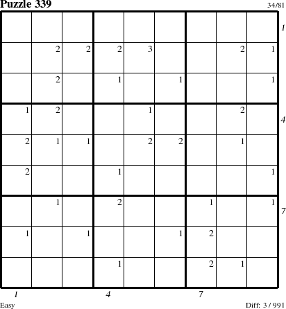 Step-by-Step Instructions for Puzzle 339 with all 3 steps marked