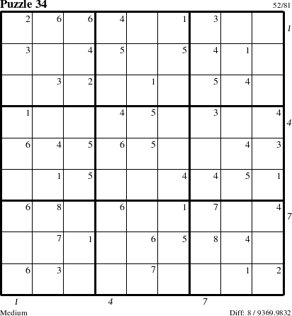 Step-by-Step Instructions for Puzzle 34 with all 8 steps marked