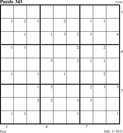 Step-by-Step Instructions for Puzzle 343 with all 4 steps marked