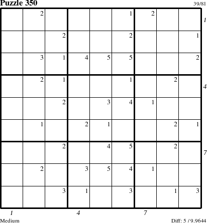 Step-by-Step Instructions for Puzzle 350 with all 5 steps marked