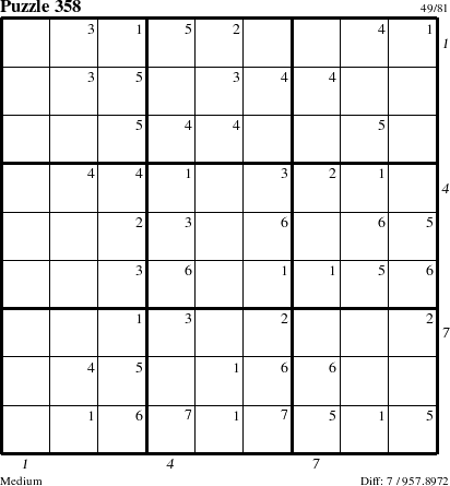 Step-by-Step Instructions for Puzzle 358 with all 7 steps marked