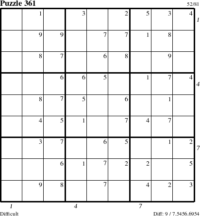 Step-by-Step Instructions for Puzzle 361 with all 9 steps marked