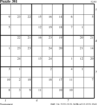 Step-by-Step Instructions for Puzzle 381 with all 24 steps marked