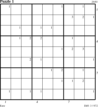 Step-by-Step Instructions for Puzzle 1 with all 3 steps marked