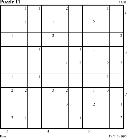 Step-by-Step Instructions for Puzzle 11 with all 3 steps marked