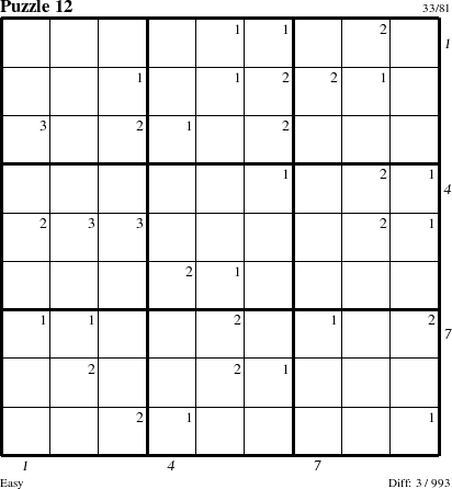 Step-by-Step Instructions for Puzzle 12 with all 3 steps marked