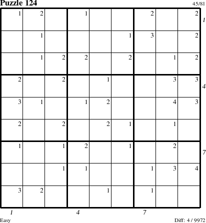 Step-by-Step Instructions for Puzzle 124 with all 4 steps marked