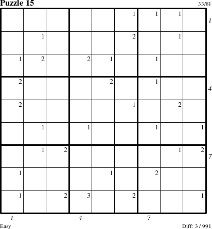 Step-by-Step Instructions for Puzzle 15 with all 3 steps marked