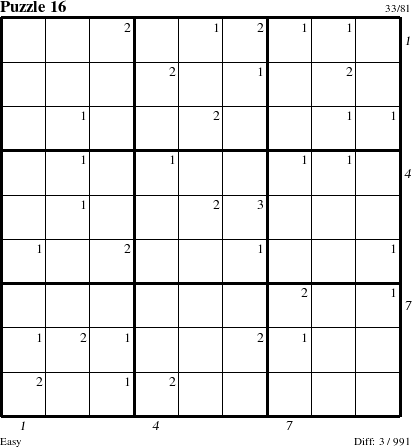 Step-by-Step Instructions for Puzzle 16 with all 3 steps marked