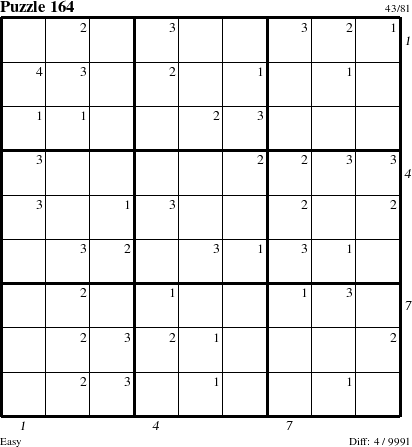 Step-by-Step Instructions for Puzzle 164 with all 4 steps marked