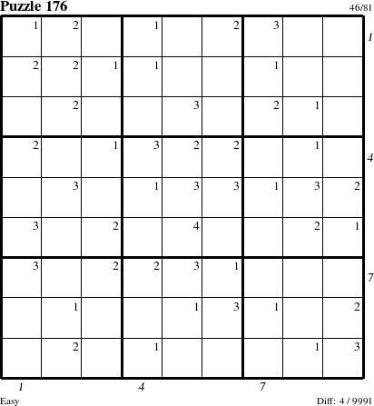 Step-by-Step Instructions for Puzzle 176 with all 4 steps marked