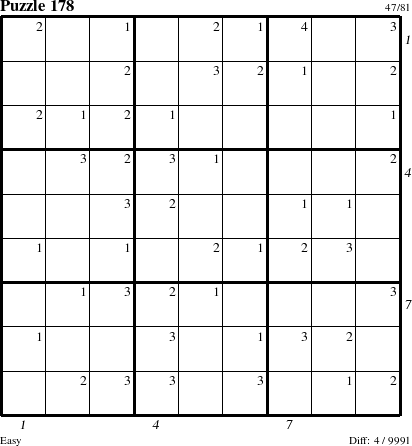 Step-by-Step Instructions for Puzzle 178 with all 4 steps marked