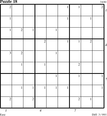 Step-by-Step Instructions for Puzzle 18 with all 3 steps marked